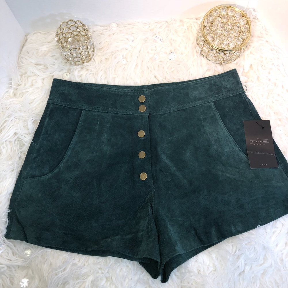 Trafaluc By Zara Velvet Shorts
